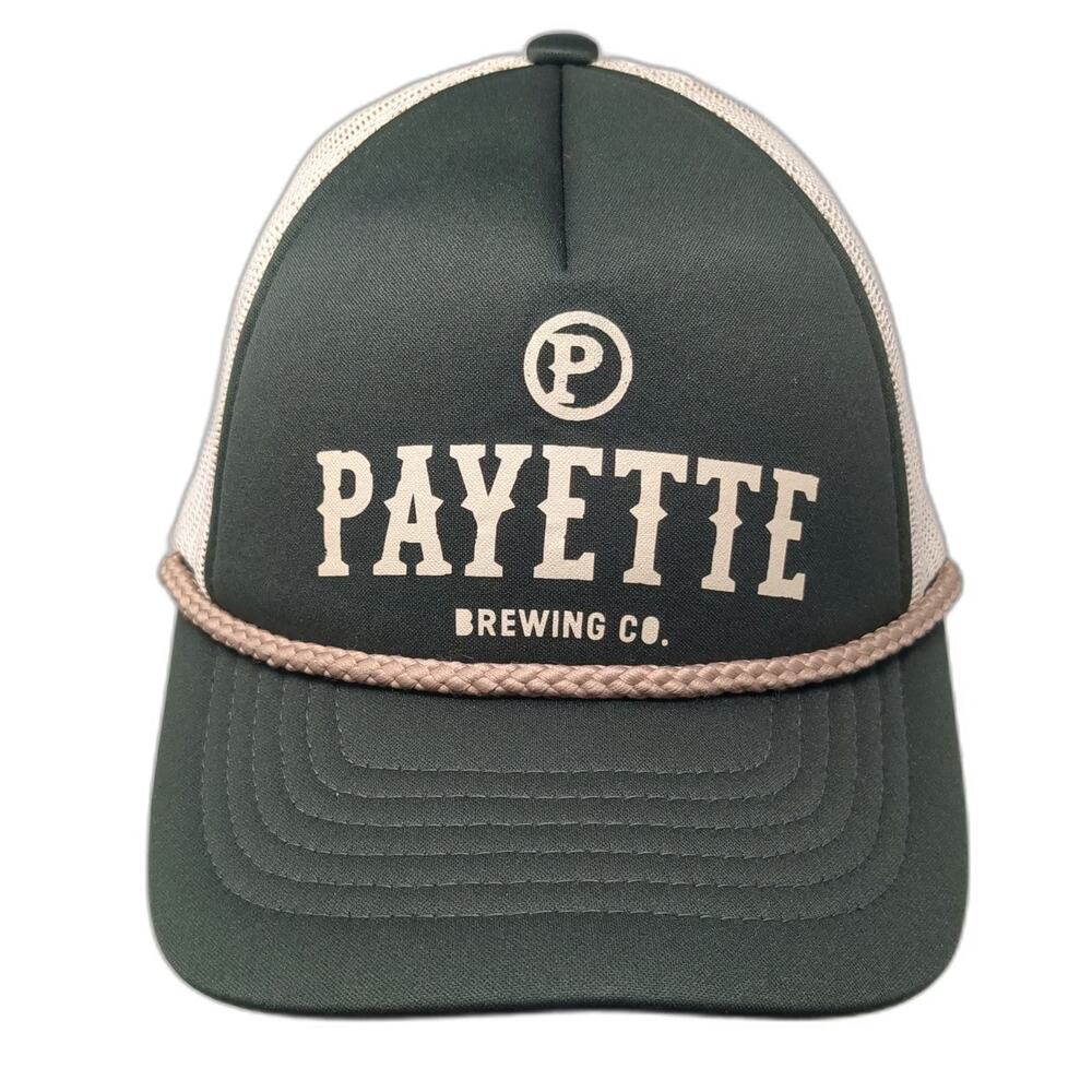 Richardson Trucker Hat Green Beige One Size Payette Brewing Co Mesh Back Rope